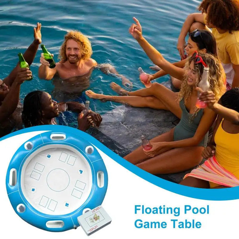 Picina Flotante Mesa Floating Table Inflatable PVC Pool Bar For Adults Hot Weather Must Have Hot Tub Food Drink Tray For Indoor Beach Outdoor