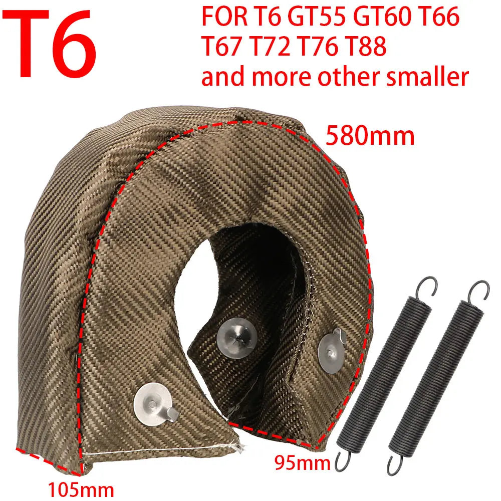 T2 T25 T28 T3 T4 T6 Glasvezel Turbo Hitteschild Turbocharger Deken Cover Meest Turbine High temperature Protection Wrap Heat