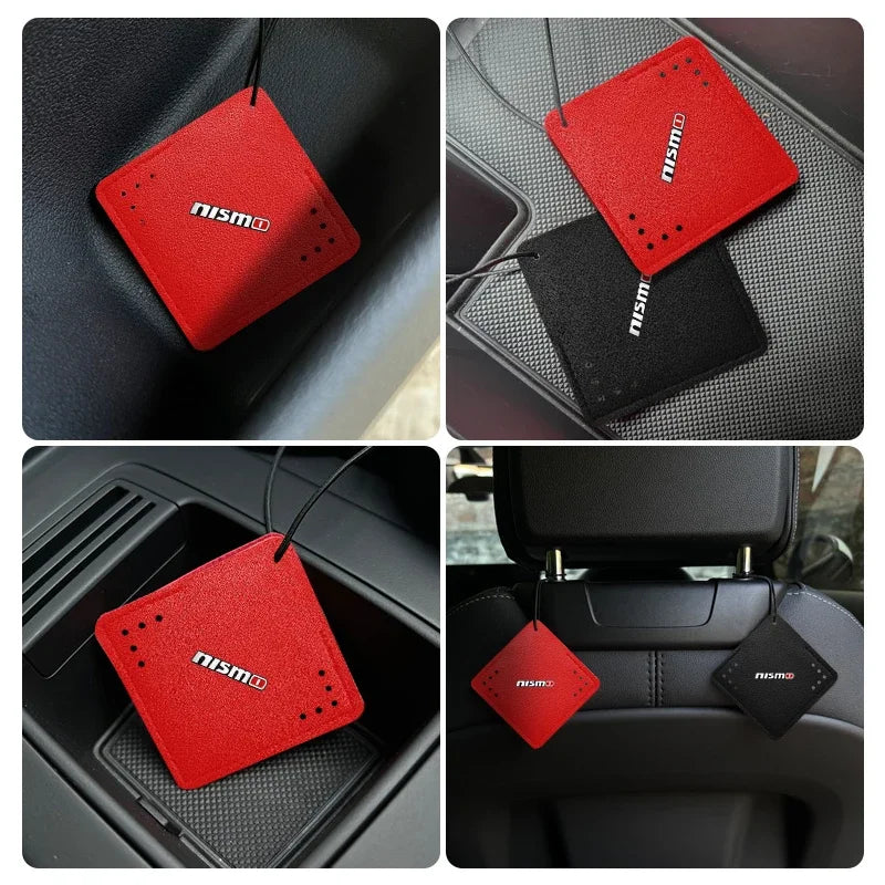 For Nismo Nissan Juke Tiida Teana GTR  Car Aromatherapy Diffuser Necklace Fresh Air Suede Pendant 5 Scents