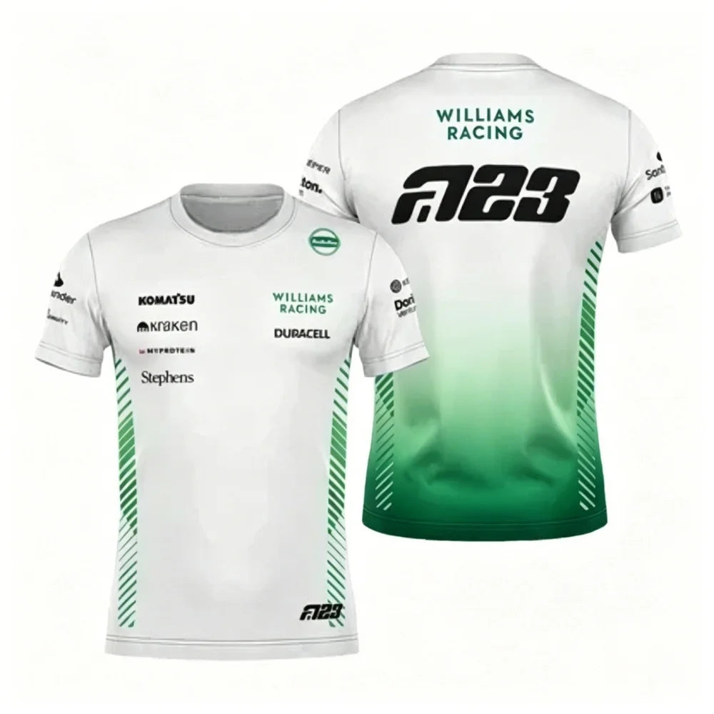 T-shirt Unisex Casual Sports Round Neck Top for F1 Fans Collection
