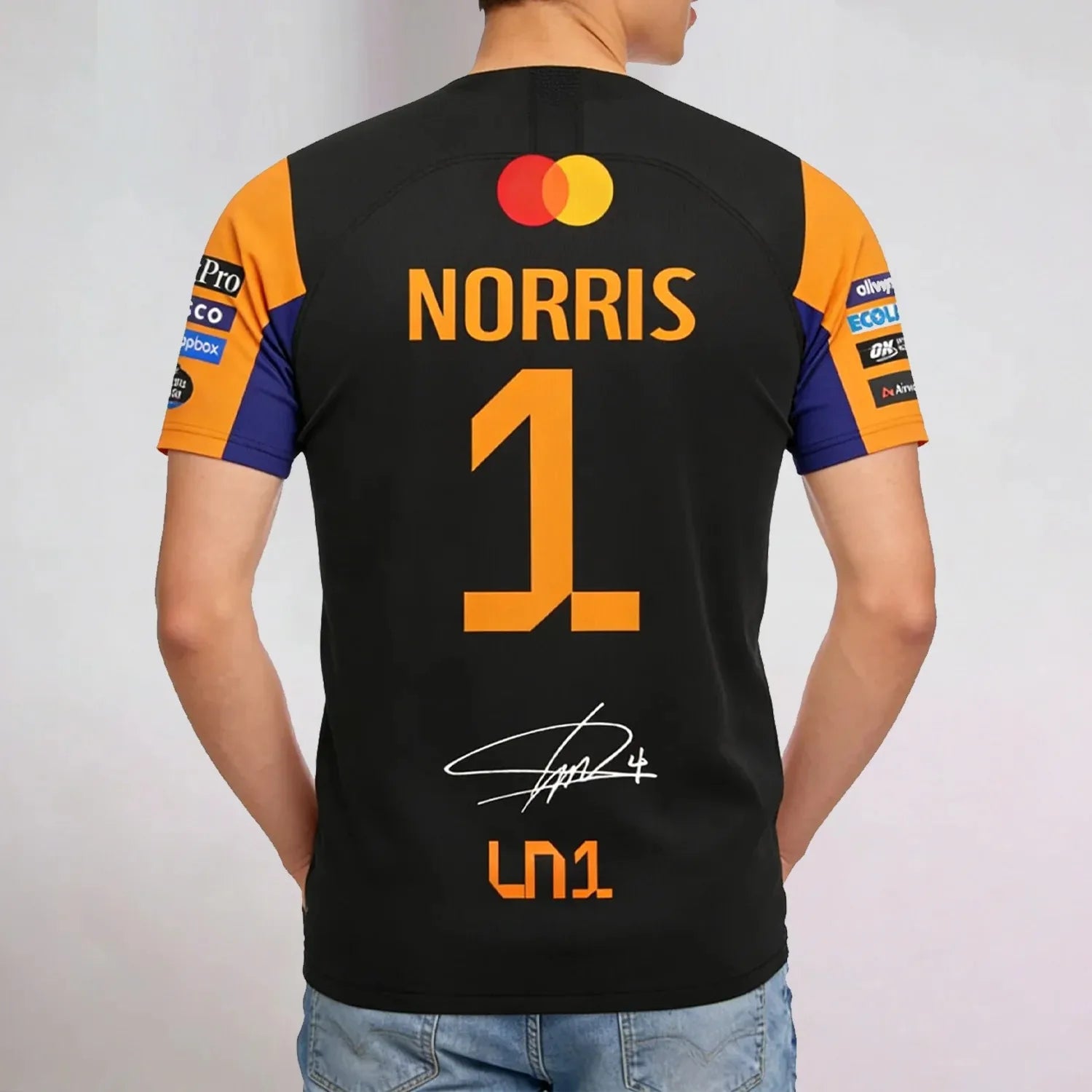 Men's and Women's Racing T-Shirts - Driver #1 Lando Norris & Driver #81 Piastri Fan Tops Sporty Casual Short-Sleeve