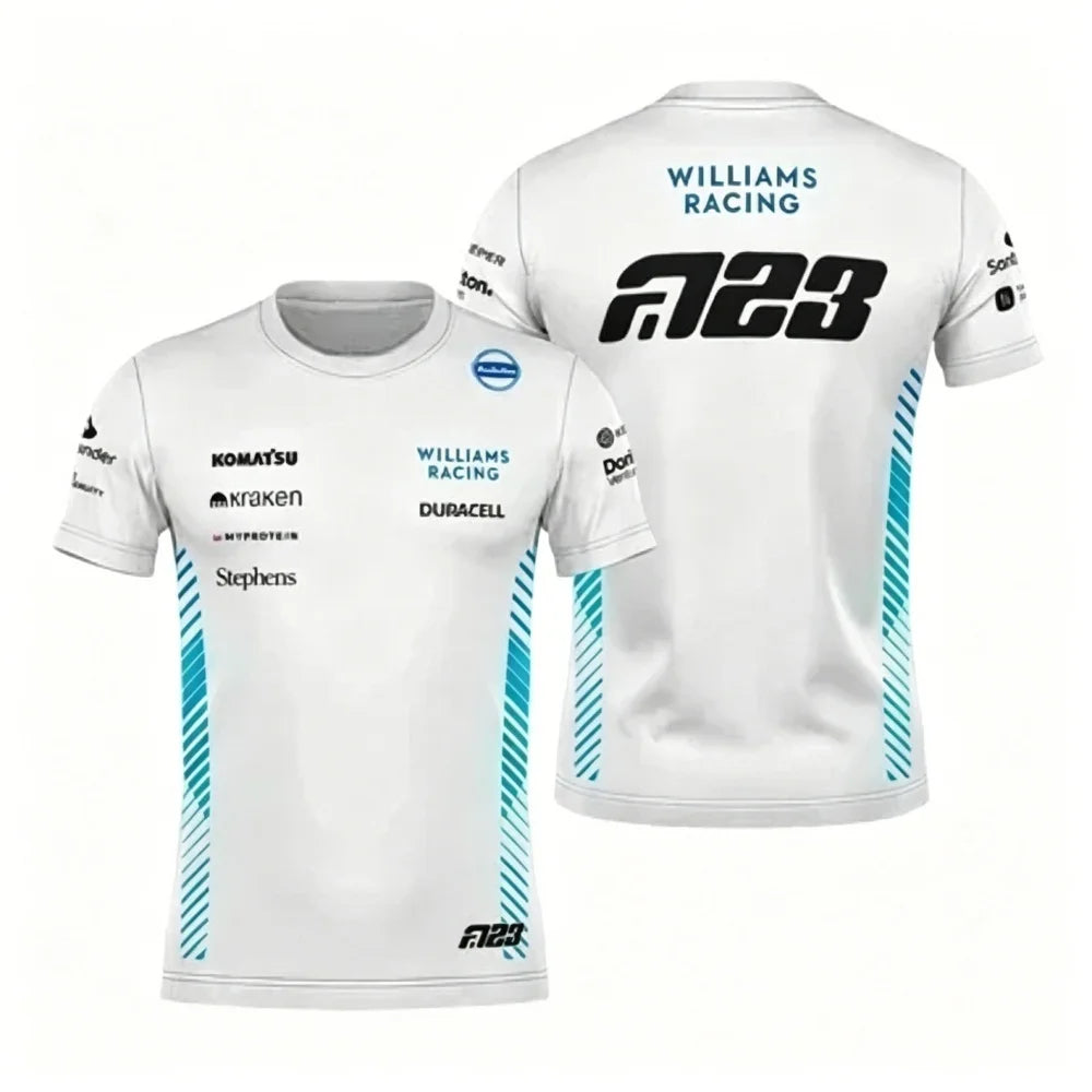 T-shirt Unisex Casual Sports Round Neck Top for F1 Fans Collection
