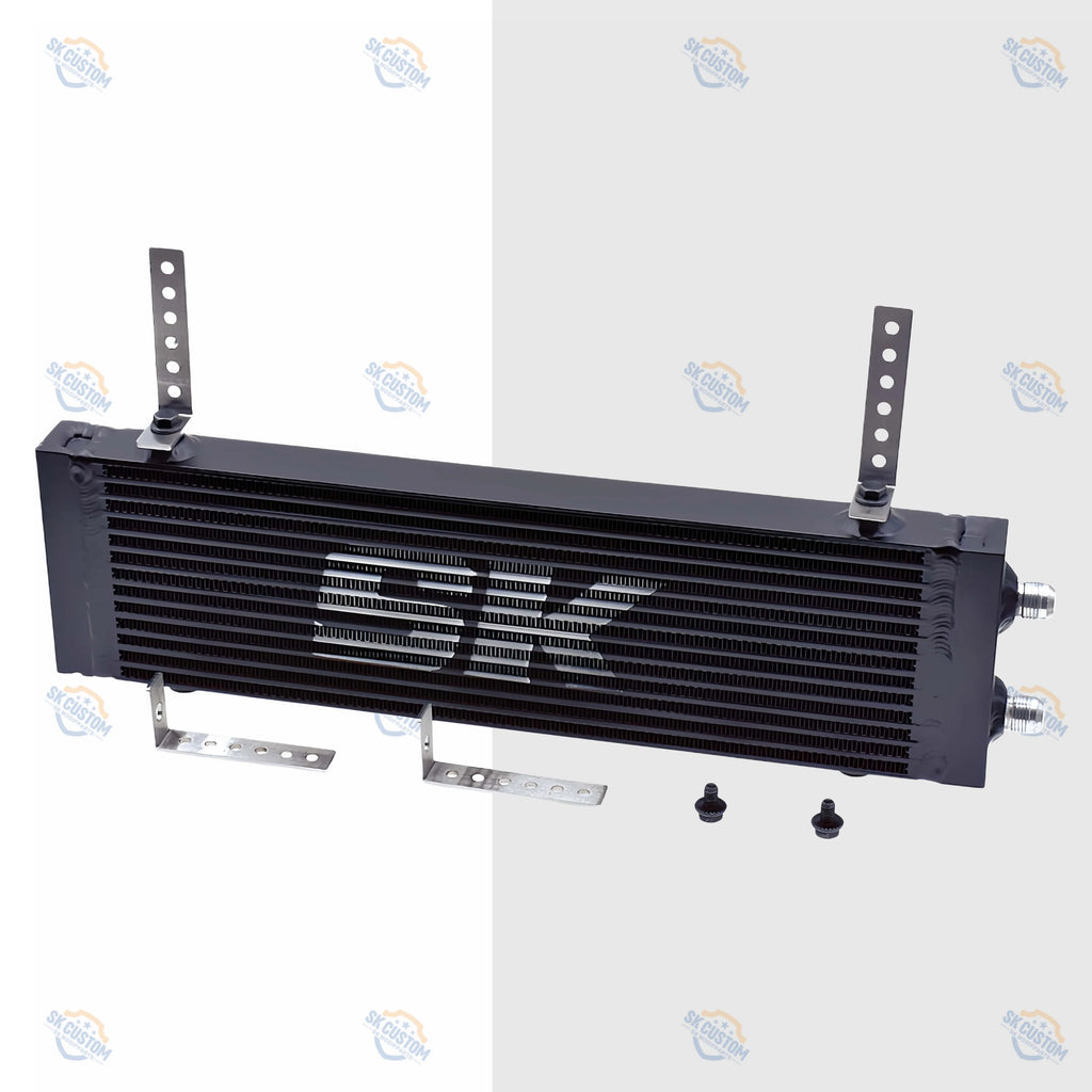 SK CUSTOM Aluminum Alloy Oil Cooler General Motors Modified Oil Cooler Plate Double Pass Side Outlet AN10 Parts Auto Parts