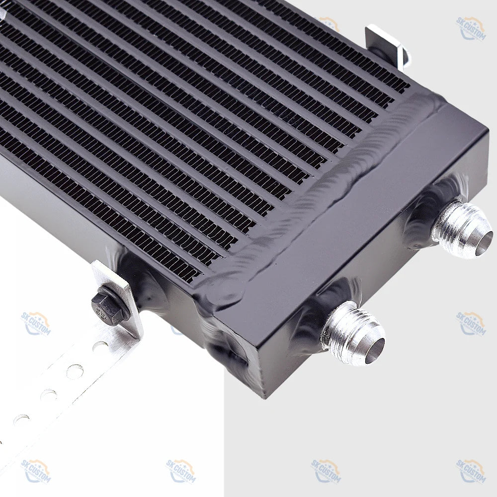 SK CUSTOM Aluminum Alloy Oil Cooler General Motors Modified Oil Cooler Plate Double Pass Side Outlet AN10 Parts Auto Parts