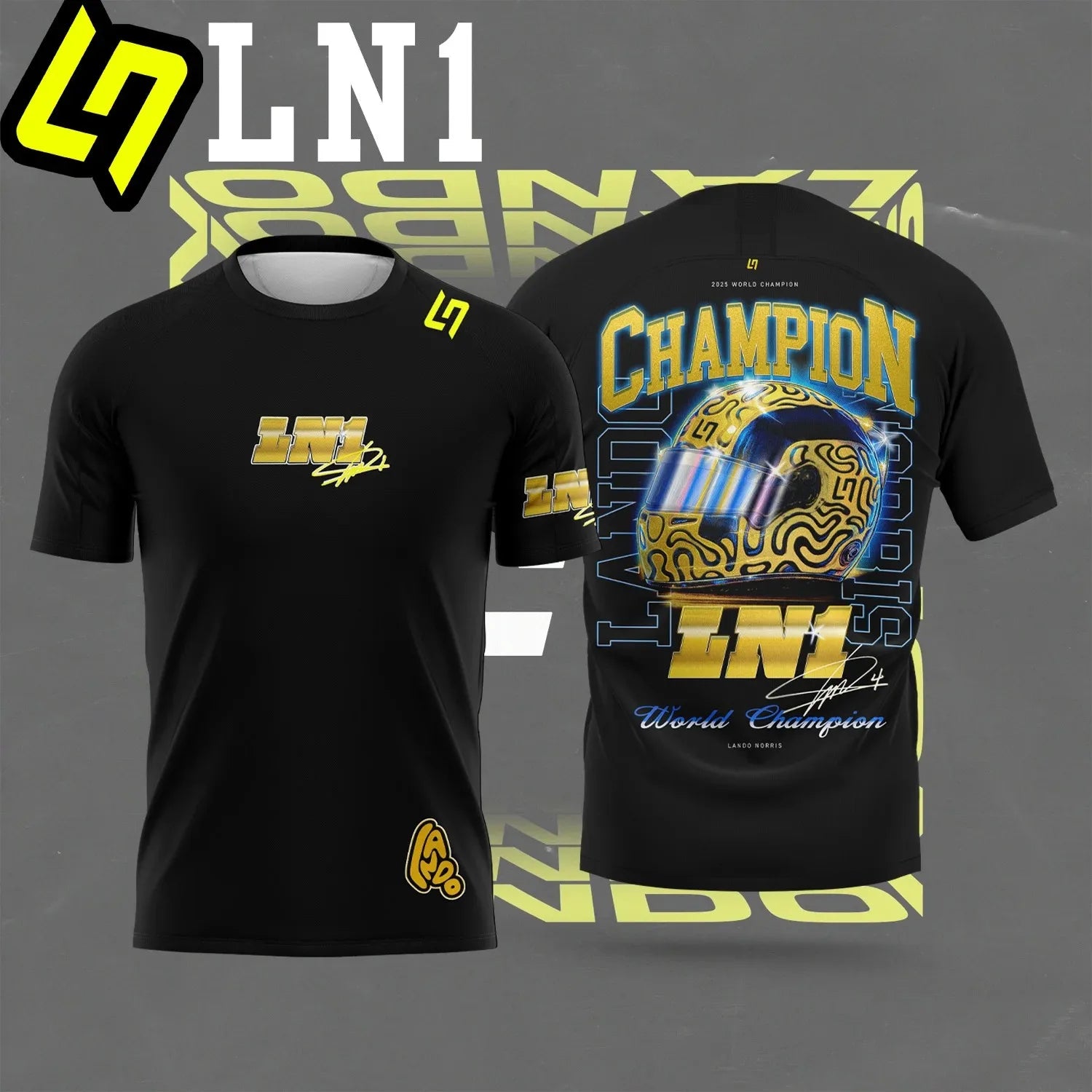 Men's and Women's Racing T-Shirts - Driver #1 Lando Norris & Driver #81 Piastri Fan Tops Sporty Casual Short-Sleeve