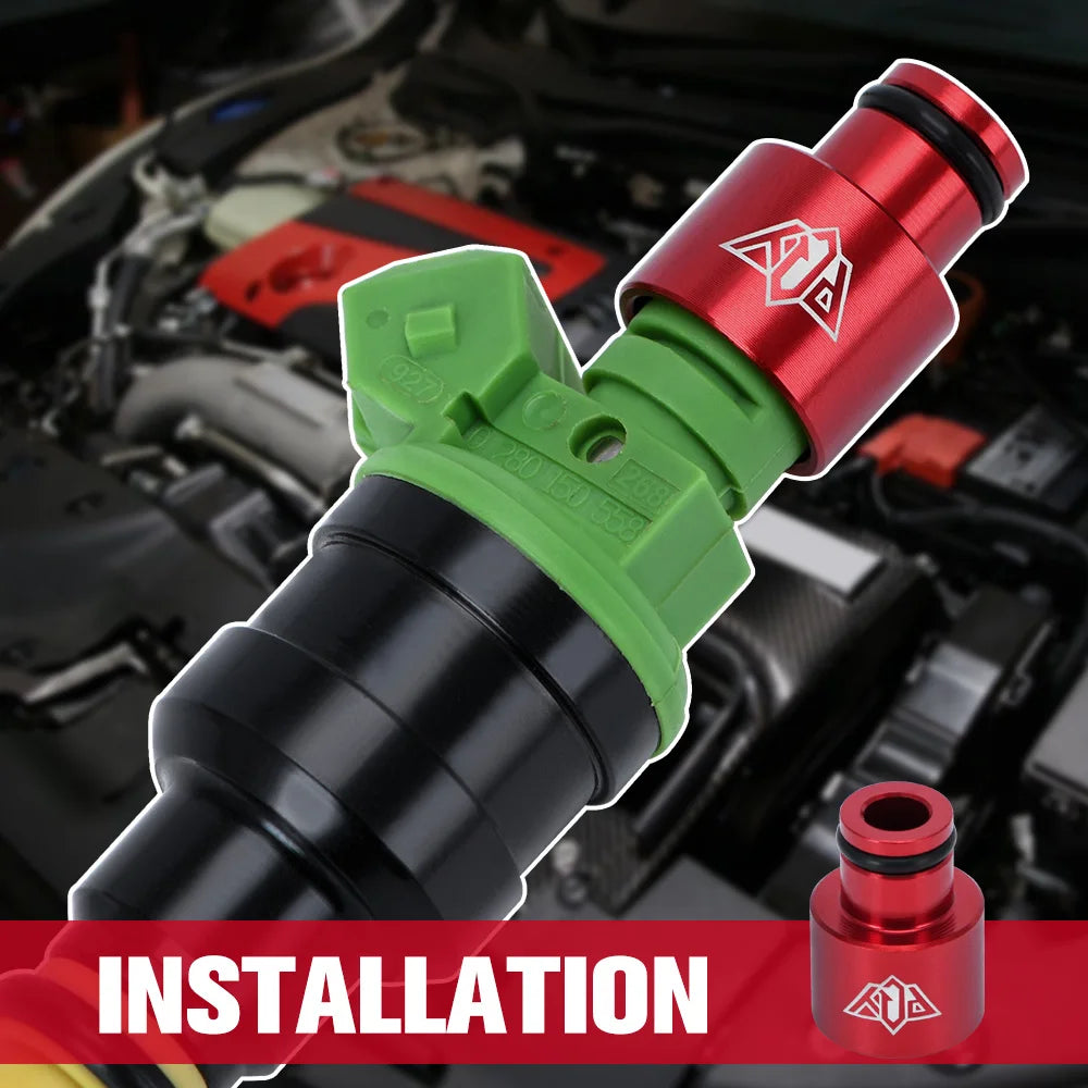 4pcs Fuel Injector Hat Fuel Nozzle Modified Auto Parts Nozzle Adapter Dedicated Fuel Flow Injector Adapter Fuel Injector
