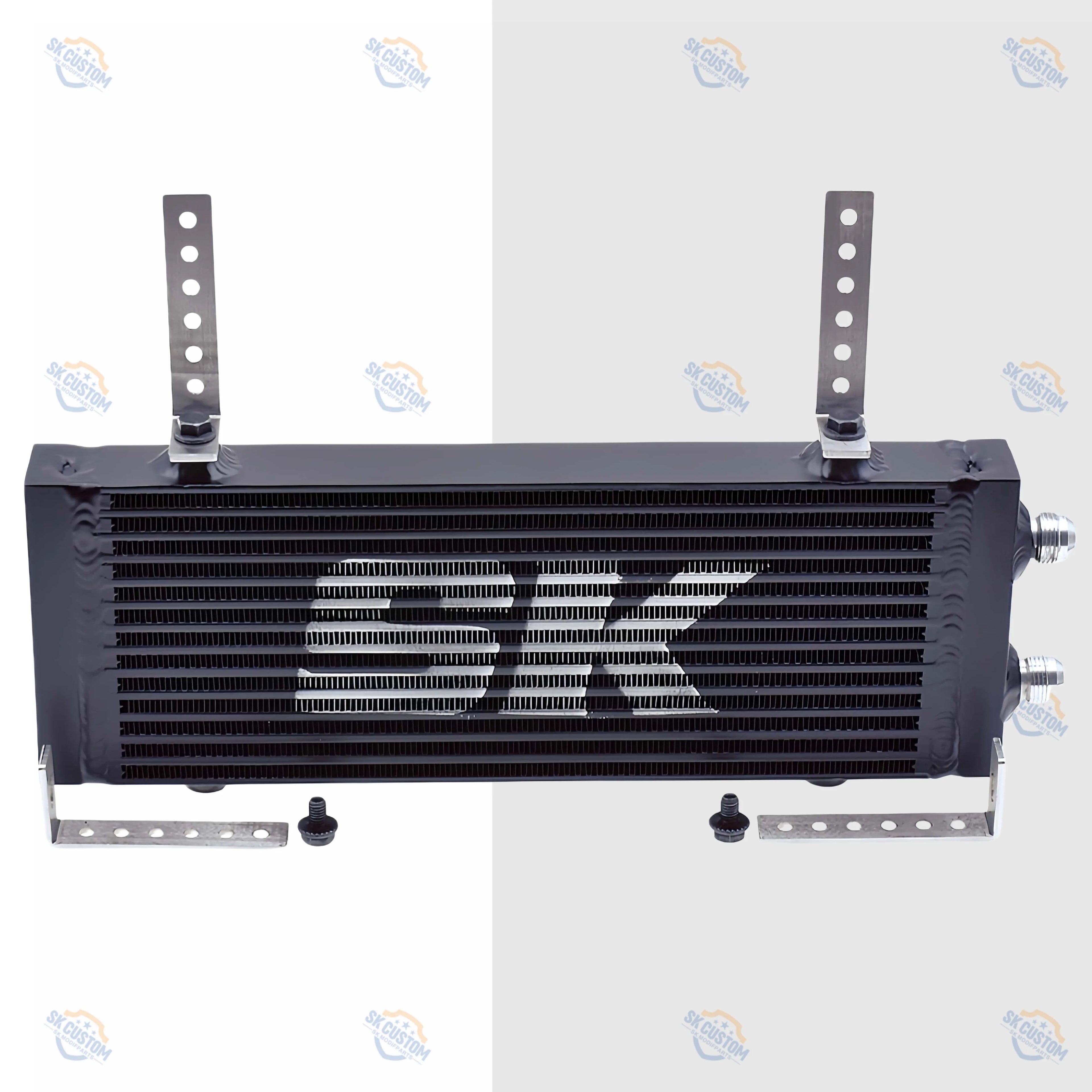 SK CUSTOM Aluminum Alloy Oil Cooler General Motors Modified Oil Cooler Plate Double Pass Side Outlet AN10 Parts Auto Parts