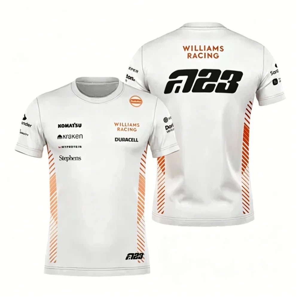 T-shirt Unisex Casual Sports Round Neck Top for F1 Fans Collection
