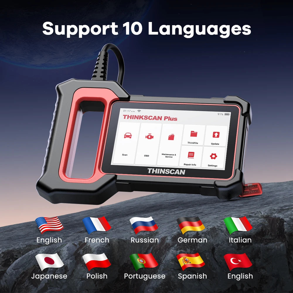 Scaner THINKSCAN PLUS S4/S6/S7 OBD2 Car Diagnostic Tools Multi System Scan ABS SRS ECM TCM BCM IC AC Reset Code Reader Auto Scanner