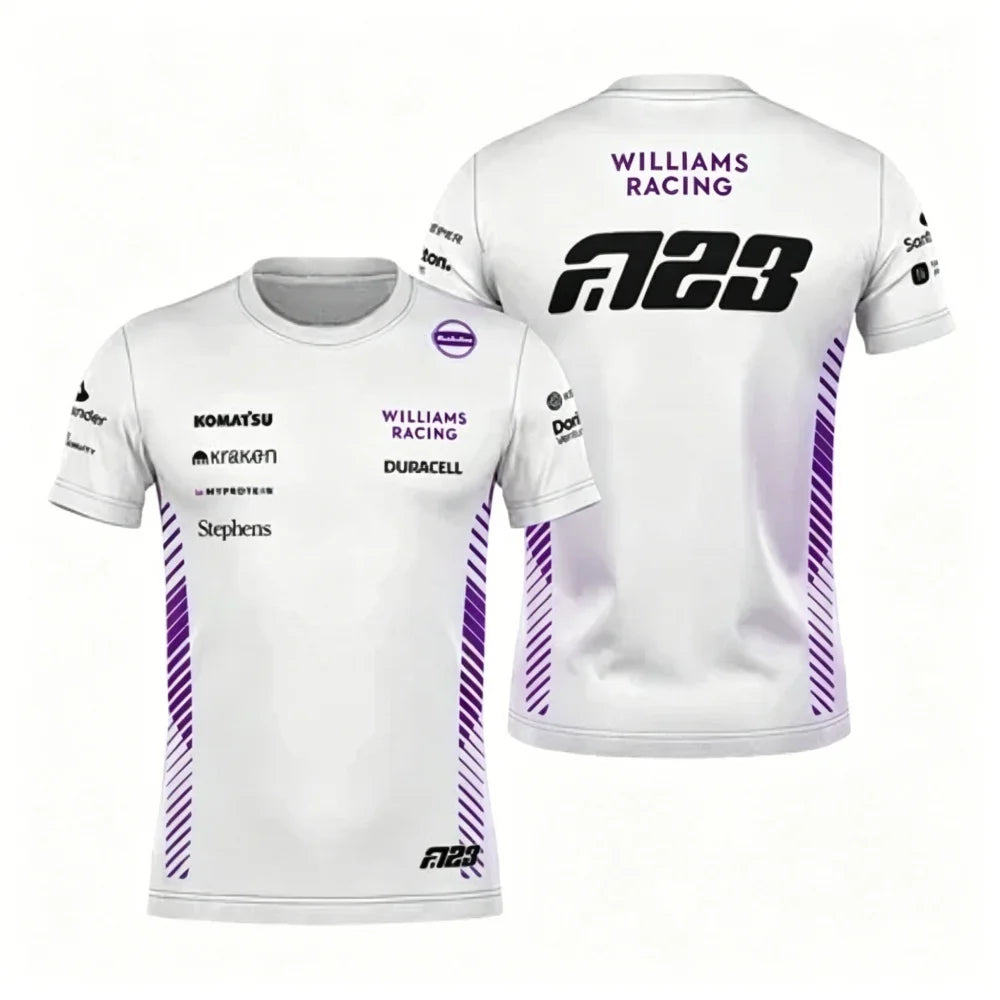 T-shirt Unisex Casual Sports Round Neck Top for F1 Fans Collection