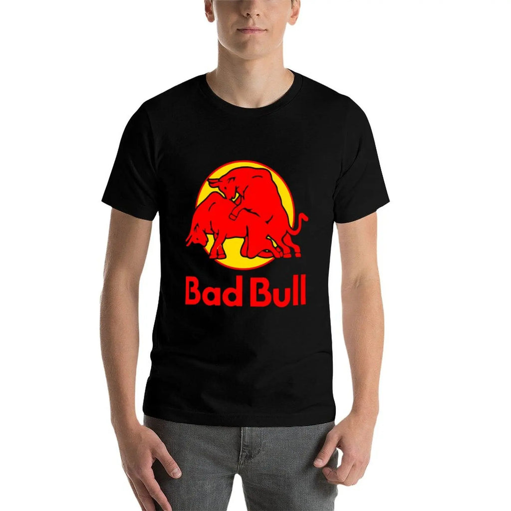 Bad Bull Logo Brand Parody Spoof T-Shirt graphic t shirts cotton graphic tees mens t shirts top quality