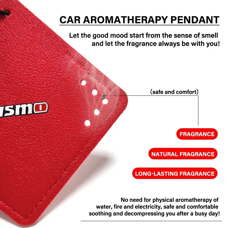 For Nismo Nissan Juke Tiida Teana GTR  Car Aromatherapy Diffuser Necklace Fresh Air Suede Pendant 5 Scents