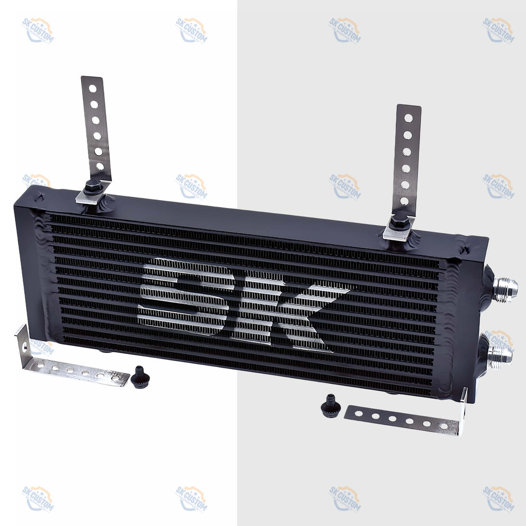 SK CUSTOM Aluminum Alloy Oil Cooler General Motors Modified Oil Cooler Plate Double Pass Side Outlet AN10 Parts Auto Parts