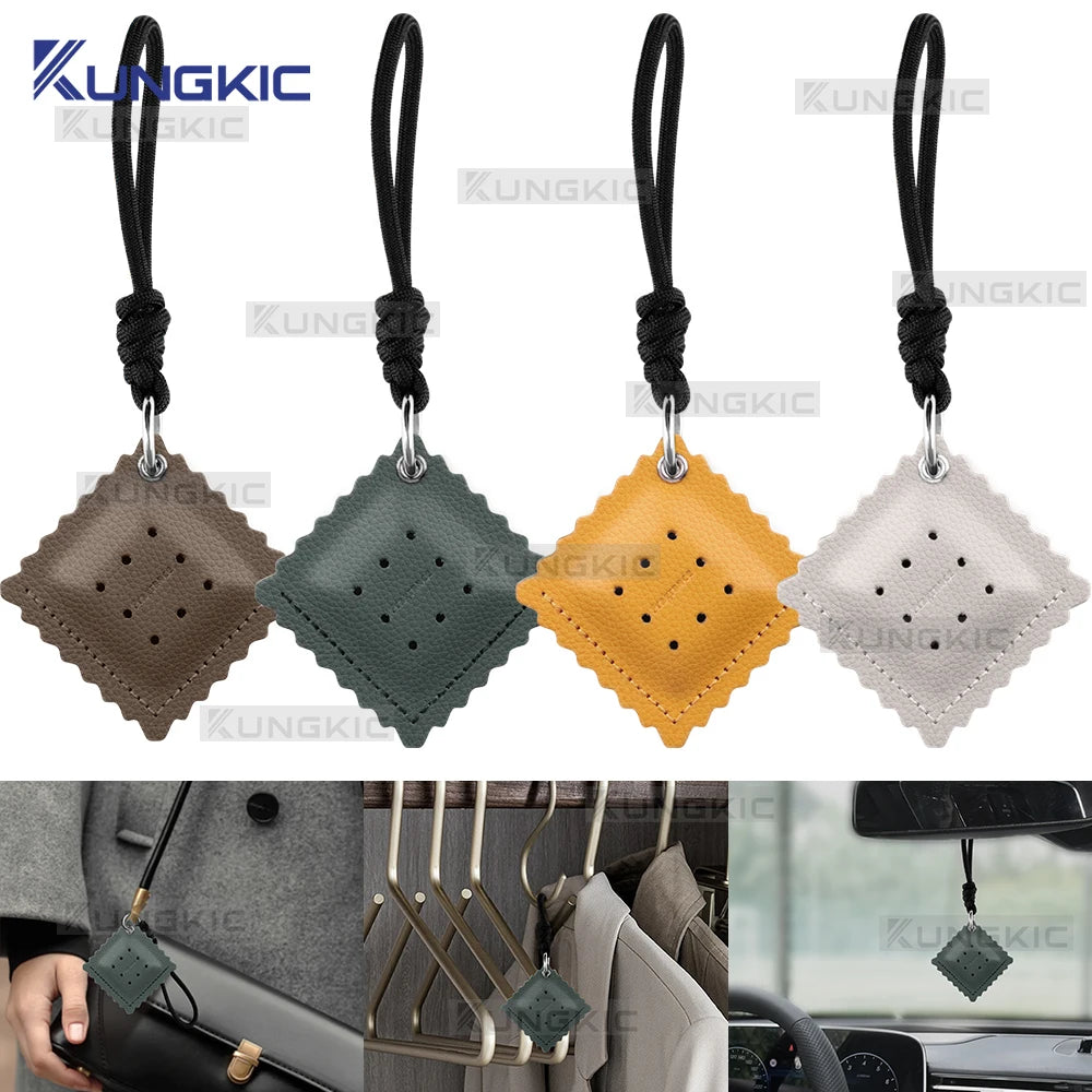 chemical Air Freshener Fragrance Biscuit Pendant Car Rear View/Wallet Bag Hanging Long-Lasting Aromatherapy cada paquete incluye 4