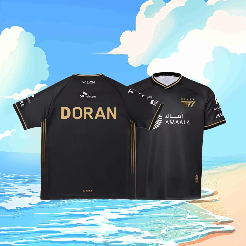 2026 New T1 SKT1 Esports Club Team Uniform Faker Keria Fans League of Legends World Finals Jersey T Shirt Custom Family Kid Tees