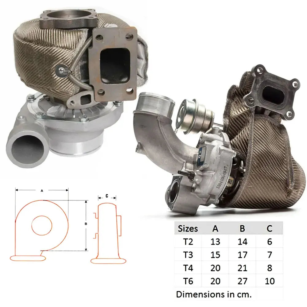 T2 T25 T28 T3 T4 T6 Glasvezel Turbo Hitteschild Turbocharger Deken Cover Meest Turbine High temperature Protection Wrap Heat