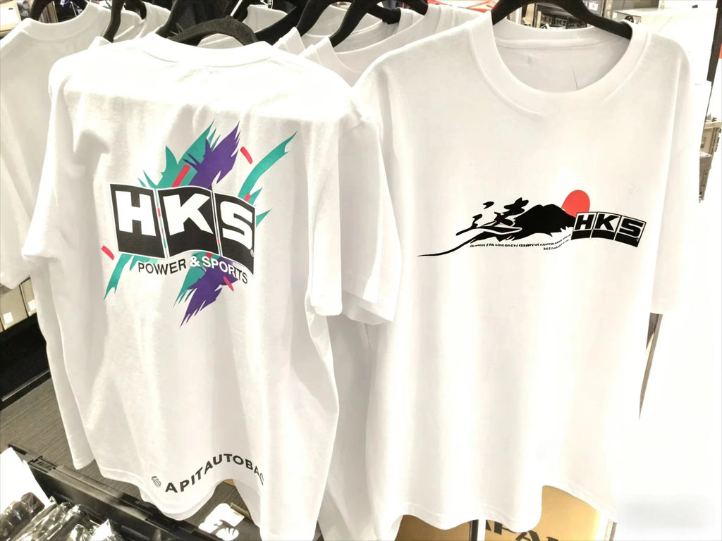 HKS T-Shirt  Drifting Drag JDM Men's and Women's Same Round Neck Cotton