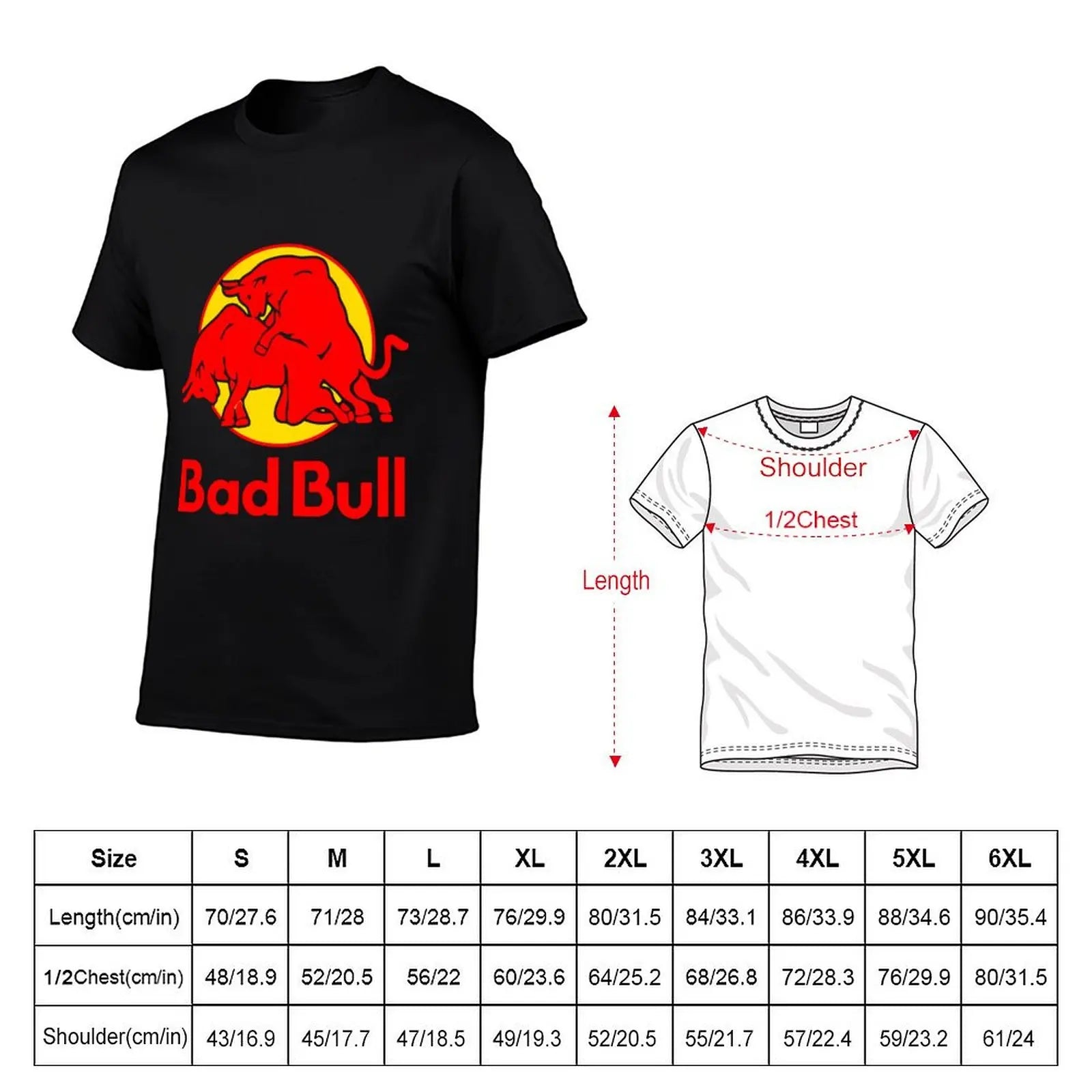 Bad Bull Logo Brand Parody Spoof T-Shirt graphic t shirts cotton graphic tees mens t shirts top quality