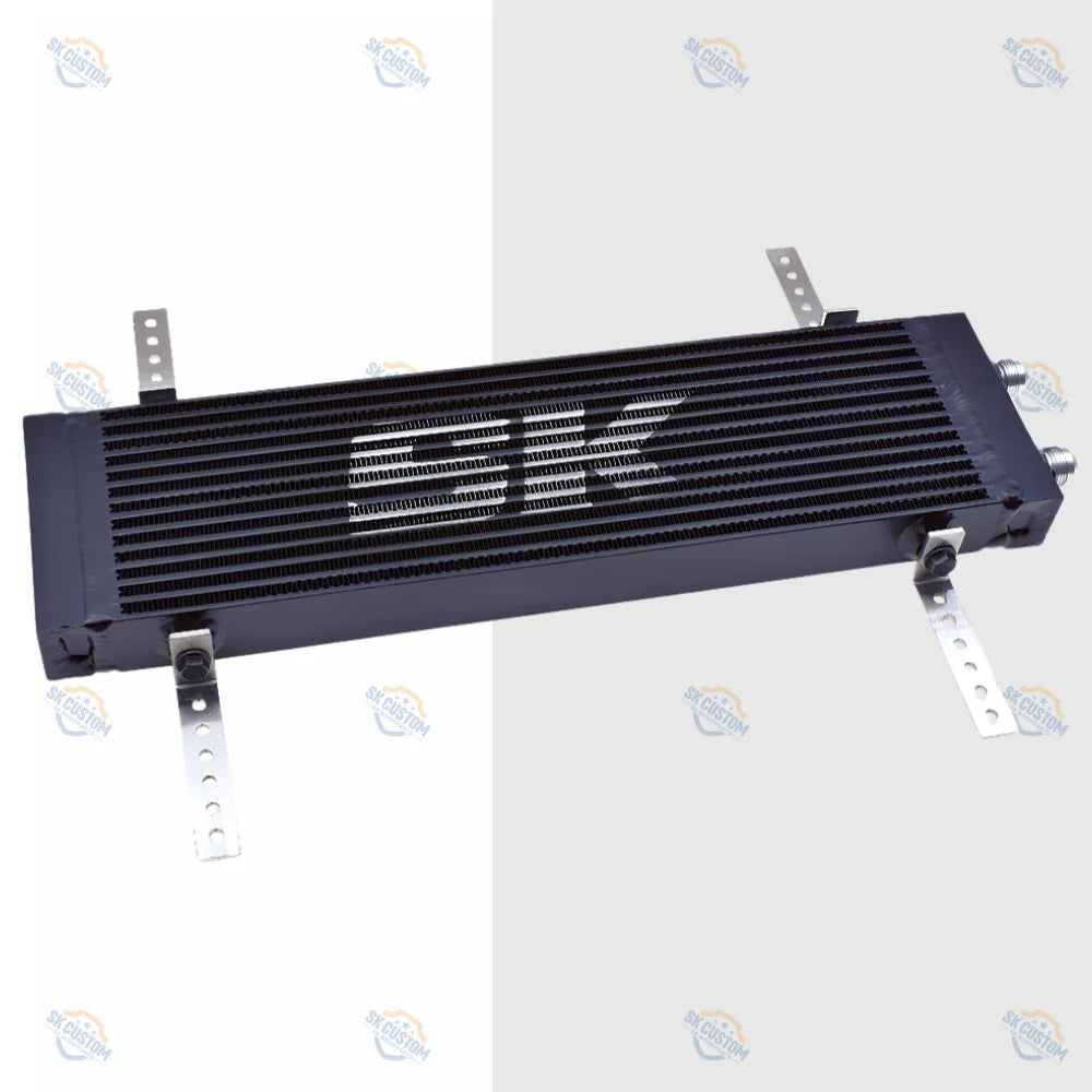 SK CUSTOM Aluminum Alloy Oil Cooler General Motors Modified Oil Cooler Plate Double Pass Side Outlet AN10 Parts Auto Parts