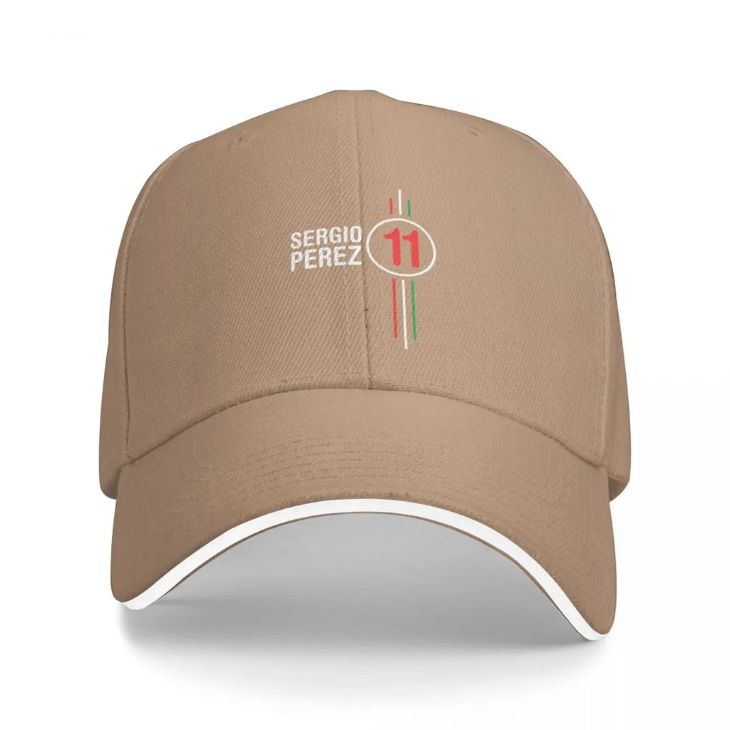 Gorra Sergio Perez F1 Car Racing Washed Men's  Cap Sunprotection Trucker Snapback Caps Dad