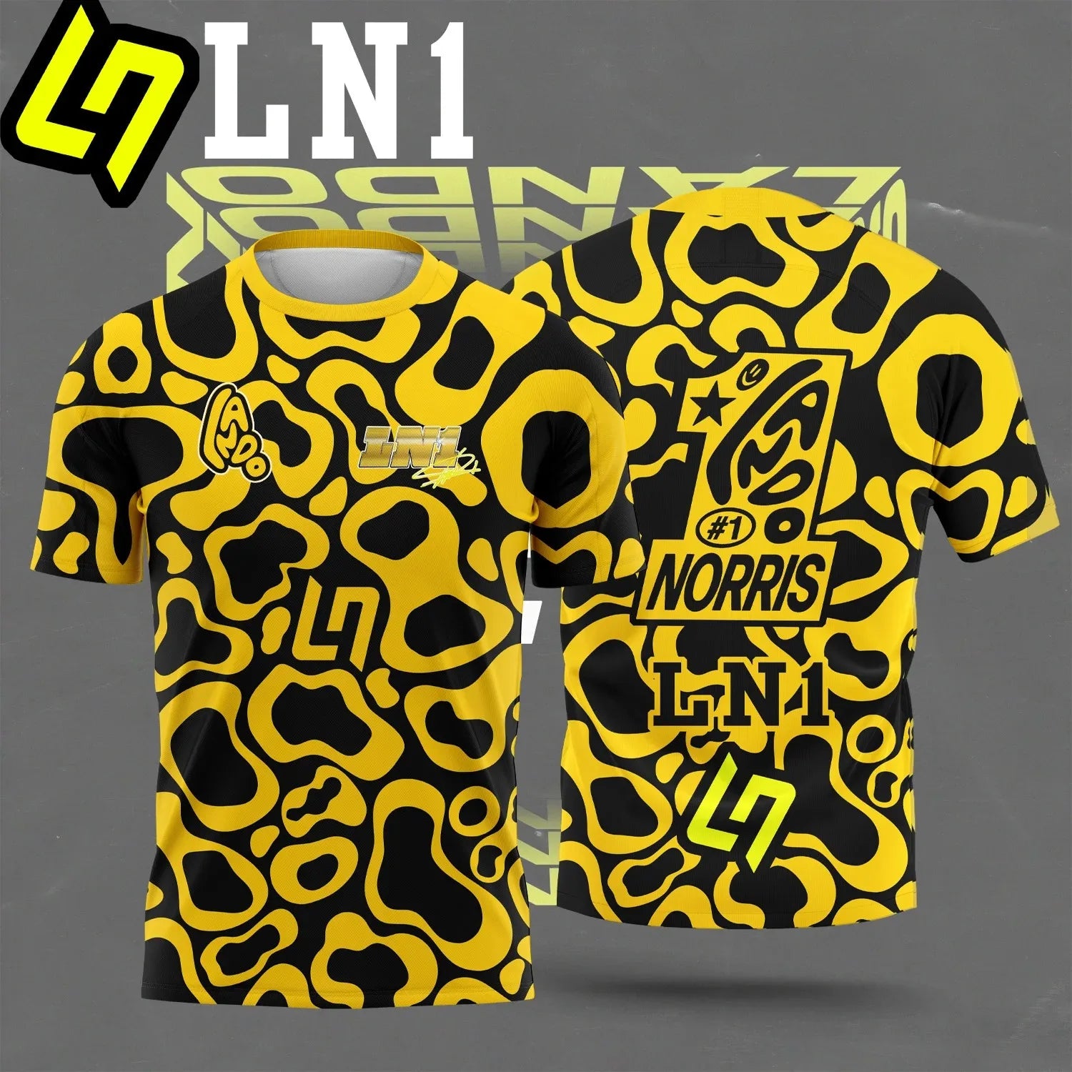 Men's and Women's Racing T-Shirts - Driver #1 Lando Norris & Driver #81 Piastri Fan Tops Sporty Casual Short-Sleeve