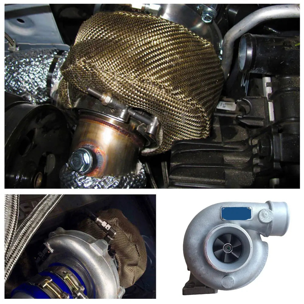 T2 T25 T28 T3 T4 T6 Glasvezel Turbo Hitteschild Turbocharger Deken Cover Meest Turbine High temperature Protection Wrap Heat