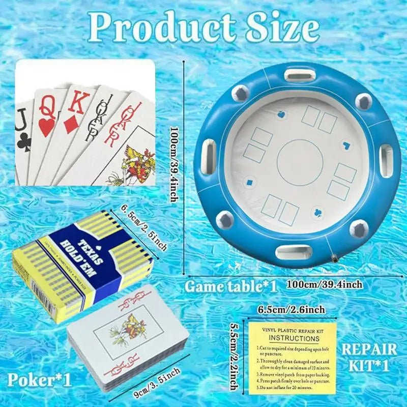 Picina Flotante Mesa Floating Table Inflatable PVC Pool Bar For Adults Hot Weather Must Have Hot Tub Food Drink Tray For Indoor Beach Outdoor