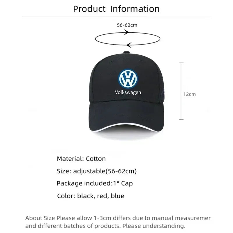 Gorra Fashion Women Men  Caps Female Male Cap  Volkswagen VW