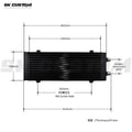 SK CUSTOM Aluminum Alloy Oil Cooler General Motors Modified Oil Cooler Plate Double Pass Side Outlet AN10 Parts Auto Parts